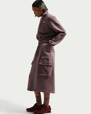 Nike Sportswear Phoenix Fleece Women's Cargo Midi Skirt. Nike.com